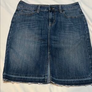 GAP Blue and Gold Knee-Length Pencil Skirt size 6